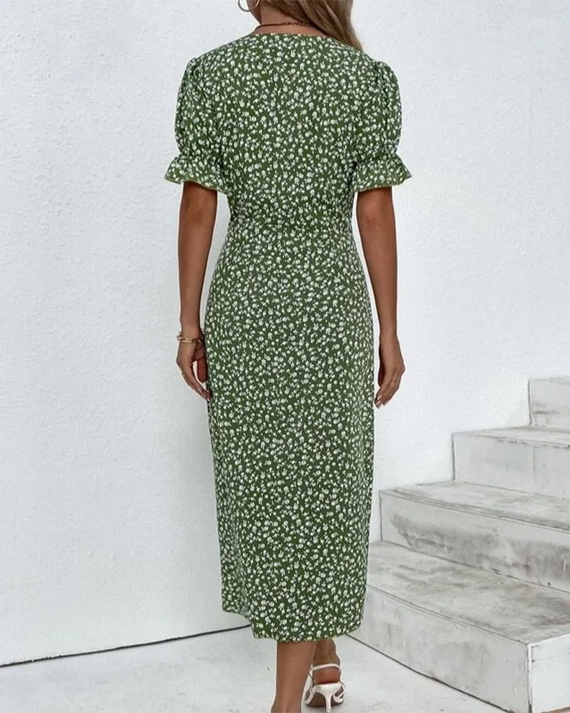 Daya Feines Kleid mit Knöpfen für besondere Anlässe