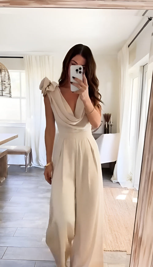 Orion | Jumpsuit mit Wasserfallausschnitt
