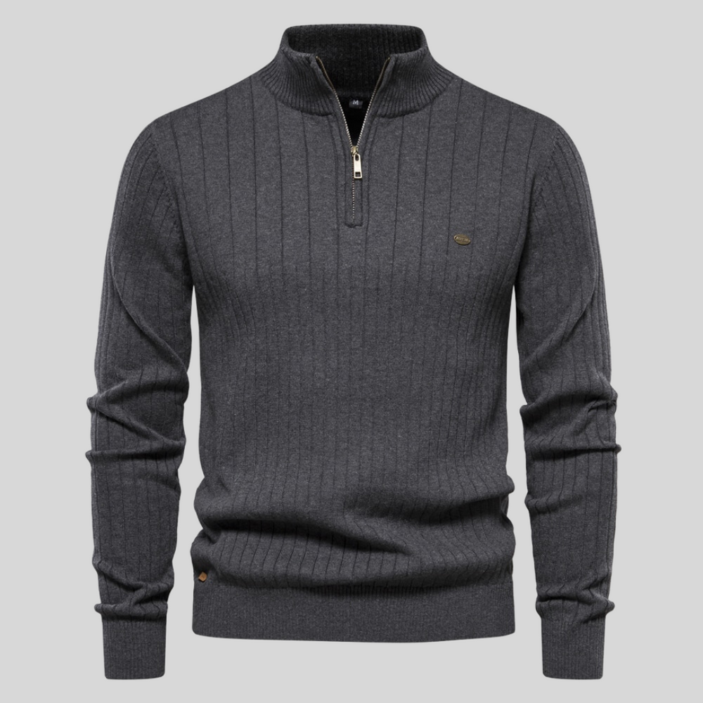 Daniel Weicher und warmer Rippenstrickpullover für kalte Wintertage