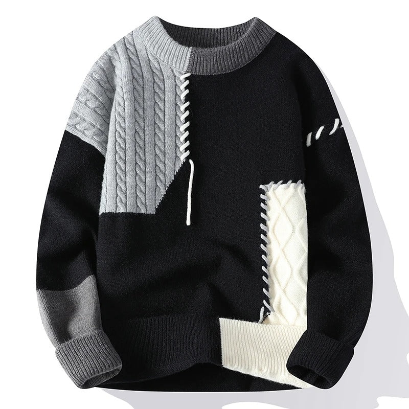 Apollo | Elementarer Pullover mit modernem Patchwork-Stil