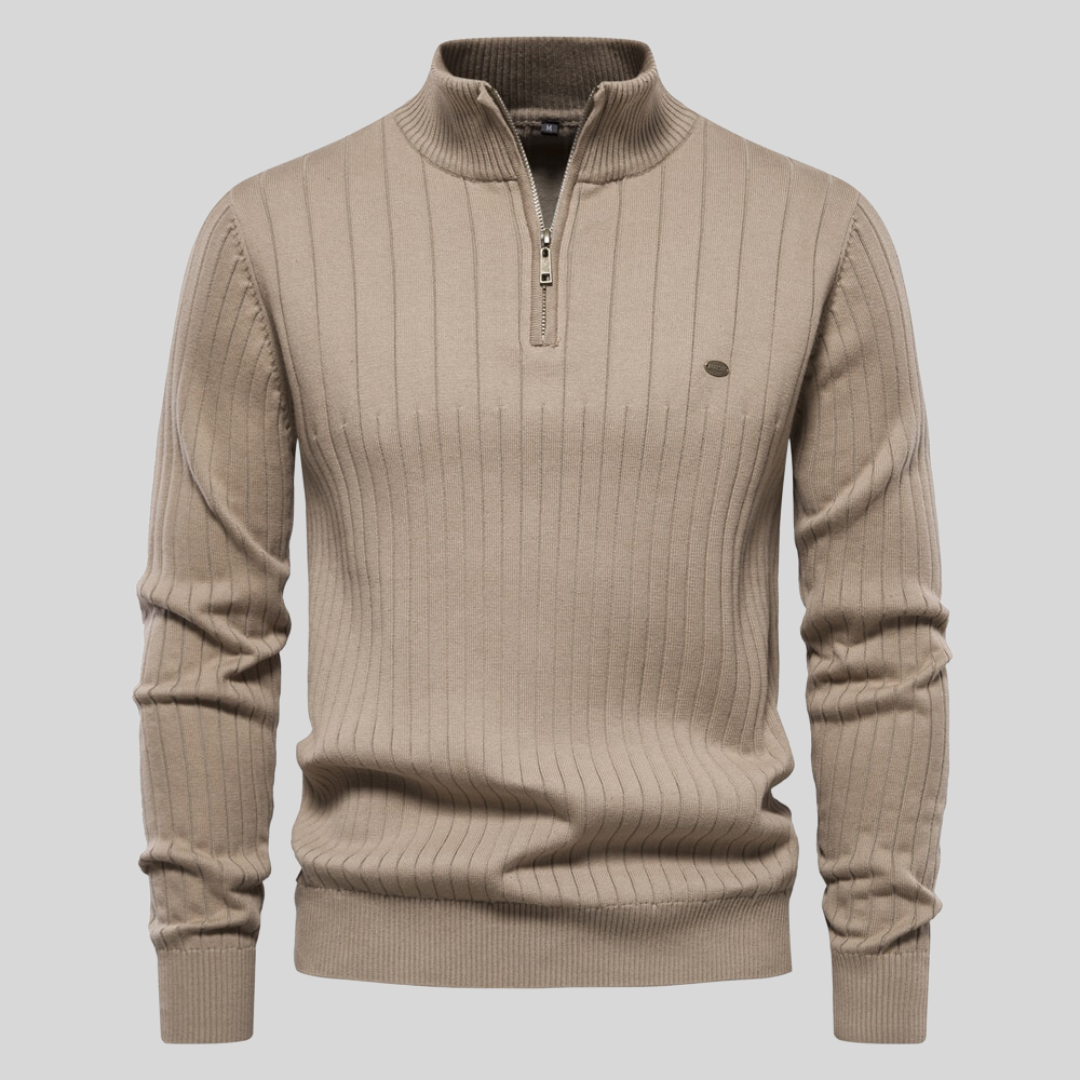 Daniel Weicher und warmer Rippenstrickpullover für kalte Wintertage