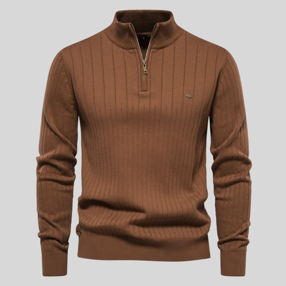 Daniel Weicher und warmer Rippenstrickpullover für kalte Wintertage