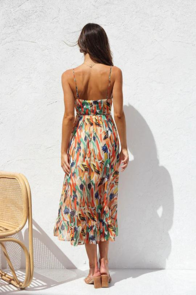 Sarina | Luftiges und elegantes Midikleid für stilvolle Sommertage