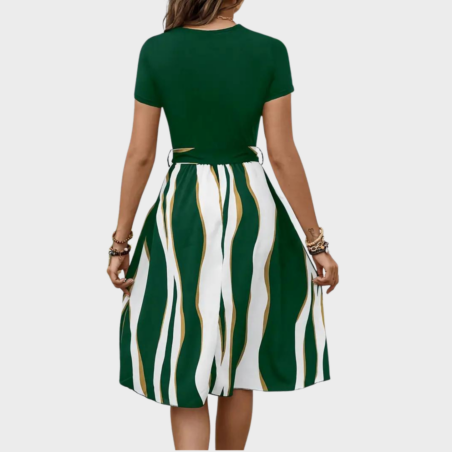 Amelie Fleur | Elegantes Kleid mit Crew-Ausschnitt