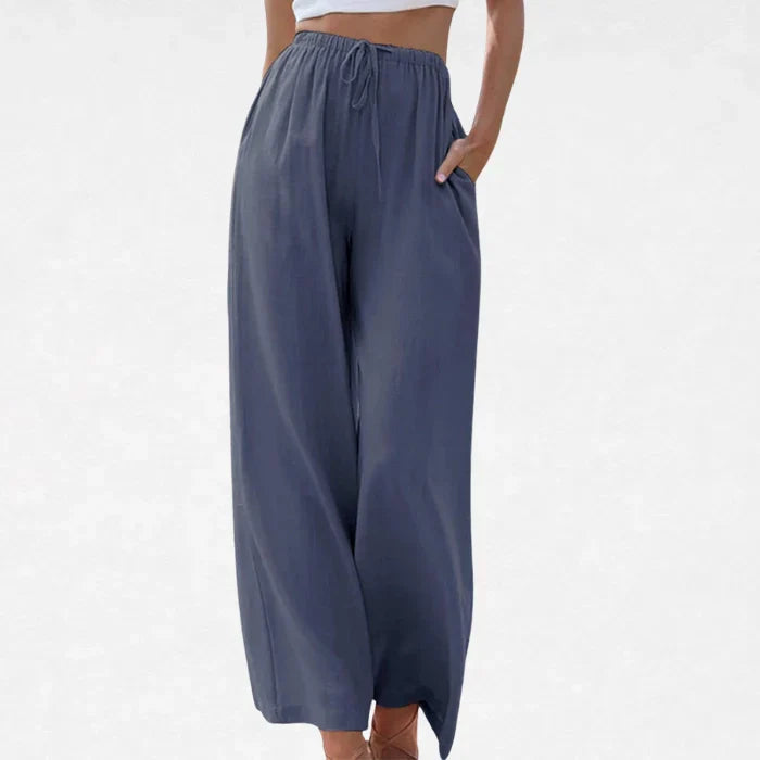 NOORA | Leichte Freizeithose aus Leinen mit Gummibund