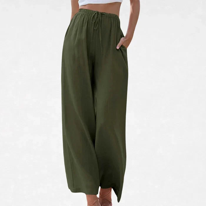 NOORA | Leichte Freizeithose aus Leinen mit Gummibund