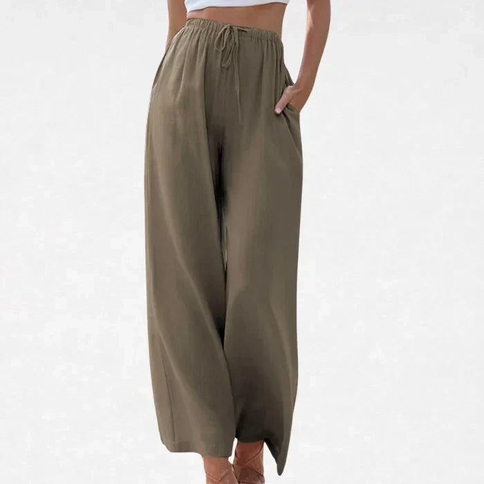 NOORA | Leichte Freizeithose aus Leinen mit Gummibund