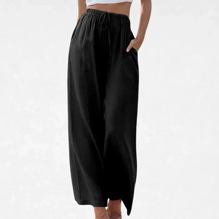 NOORA | Leichte Freizeithose aus Leinen mit Gummibund