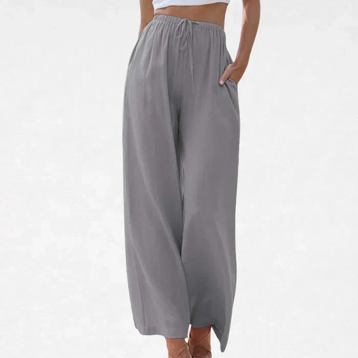 NOORA | Leichte Freizeithose aus Leinen mit Gummibund