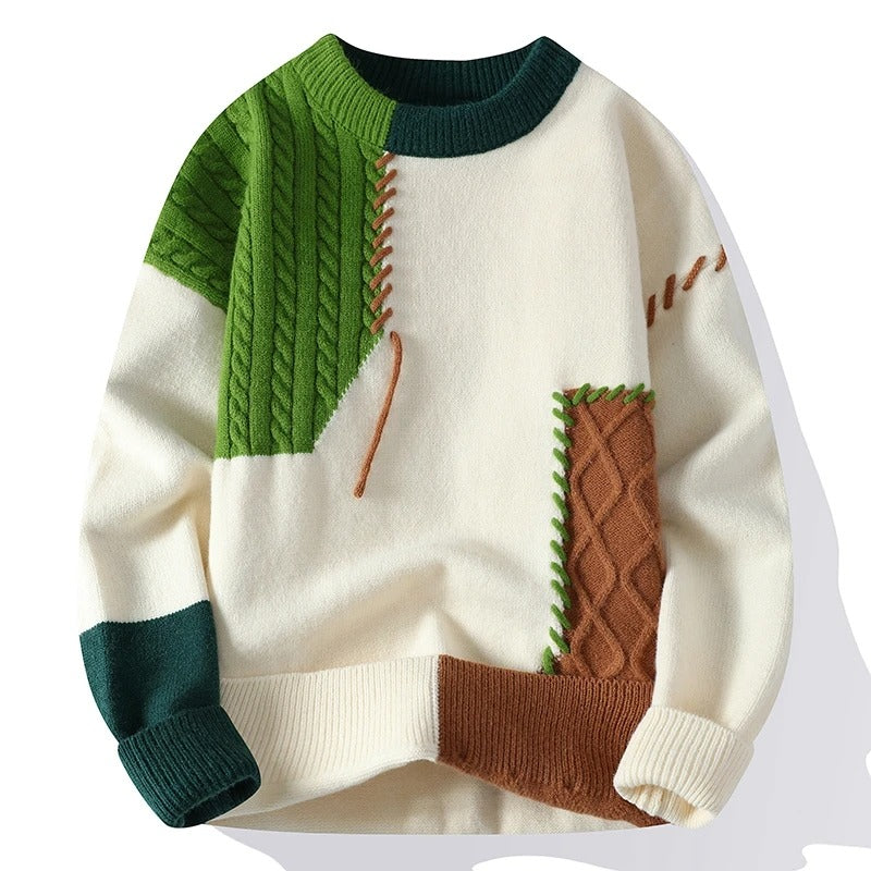 Apollo | Elementarer Pullover mit modernem Patchwork-Stil