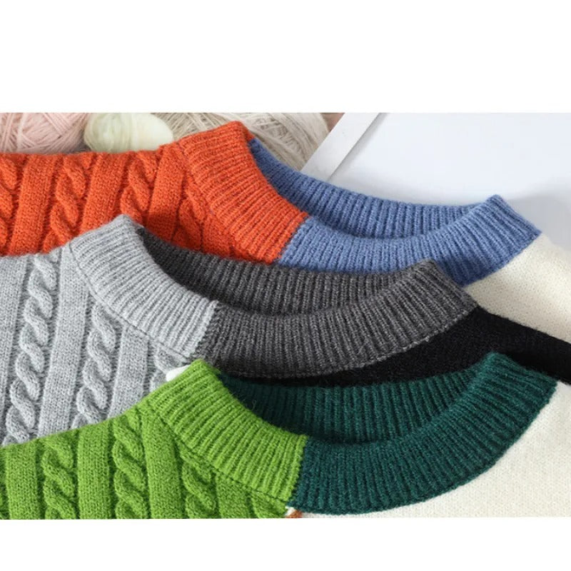 Apollo | Elementarer Pullover mit modernem Patchwork-Stil