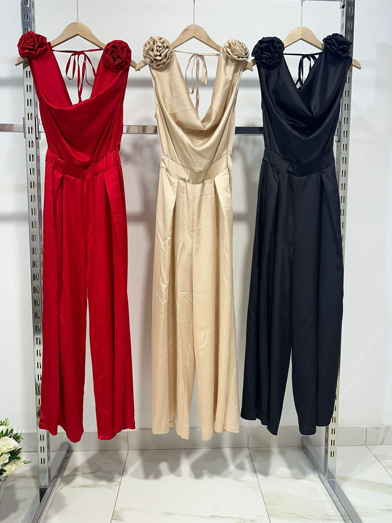 Orion | Jumpsuit mit Wasserfallausschnitt