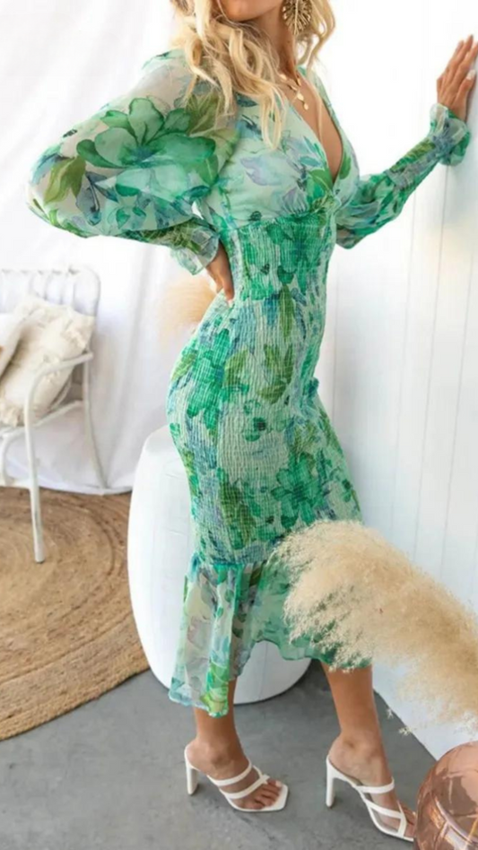 Esme | Midikleid mit Blumendruck für warme Sommertage