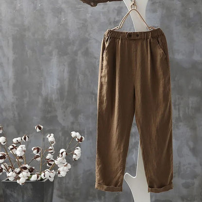 Maureen | Freizeithose aus Baumwolle und Leinen