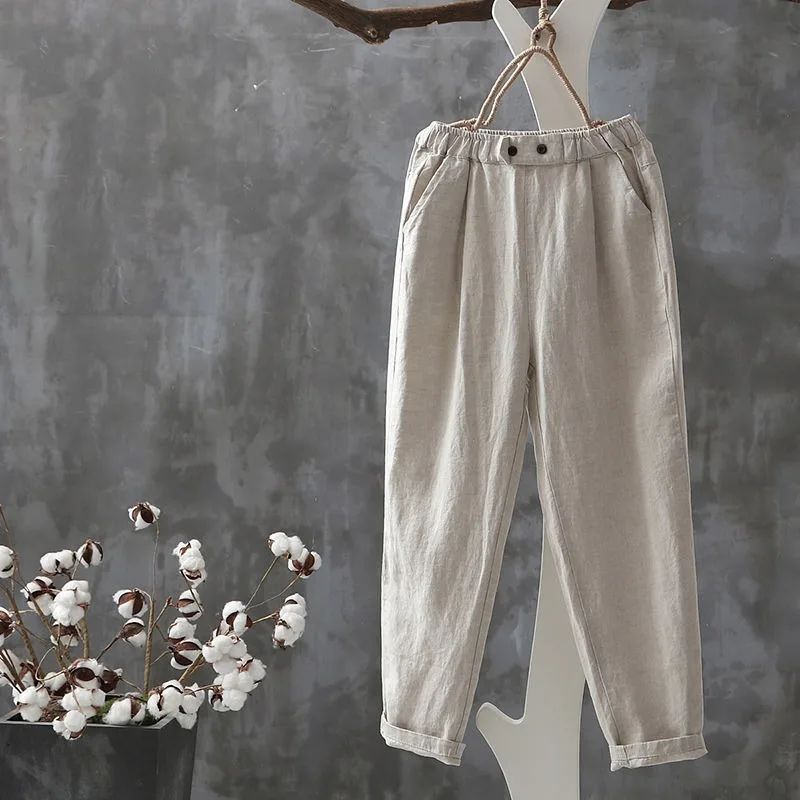 Maureen | Freizeithose aus Baumwolle und Leinen