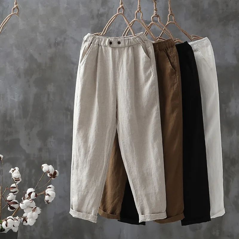 Maureen | Freizeithose aus Baumwolle und Leinen