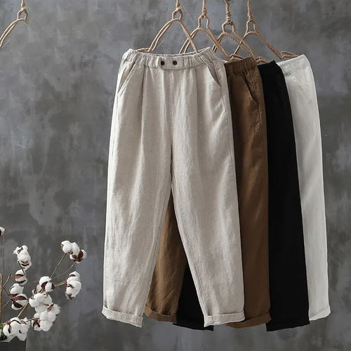 Maureen | Freizeithose aus Baumwolle und Leinen