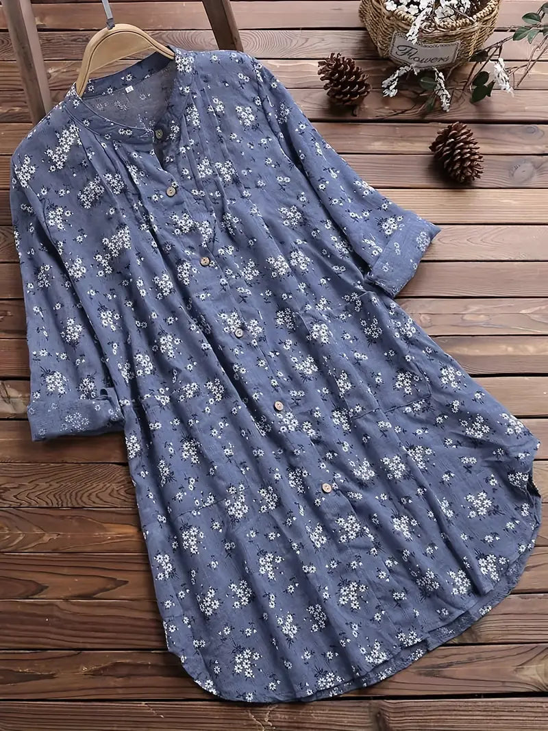 Azira | Lockere Damenbluse mit Blumenmuster