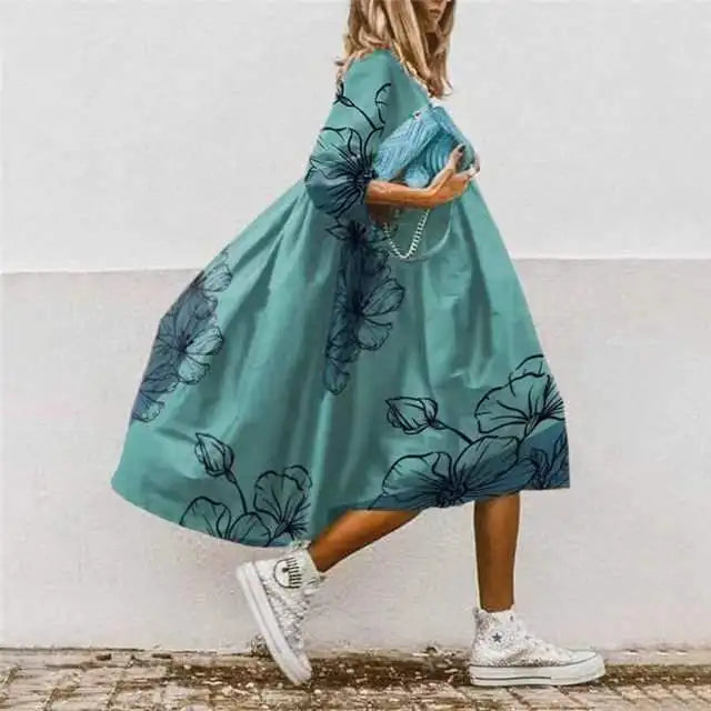 Bohème Strand lässig gedruckt vestidos Kleid