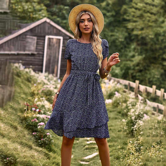 Leila | Midikleid mit Taillenband für Damenmode