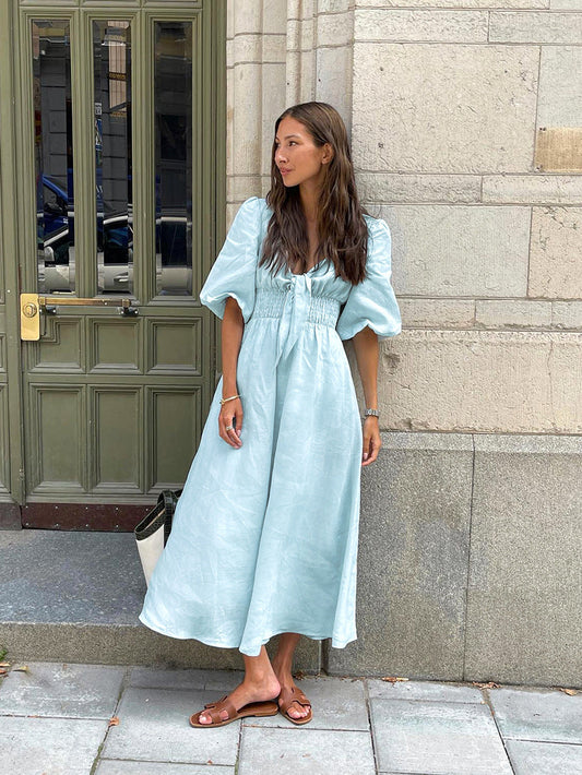 Smygur | Blaues Laternenkleid für besondere Anlässe