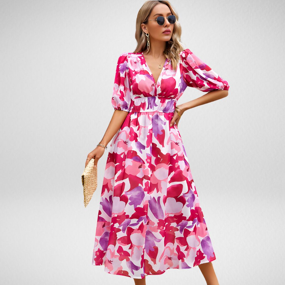 Rachel | Kleid mit V-Ausschnitt und Charme