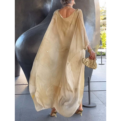 Chiffonkleid mit Marmormuster für Damen